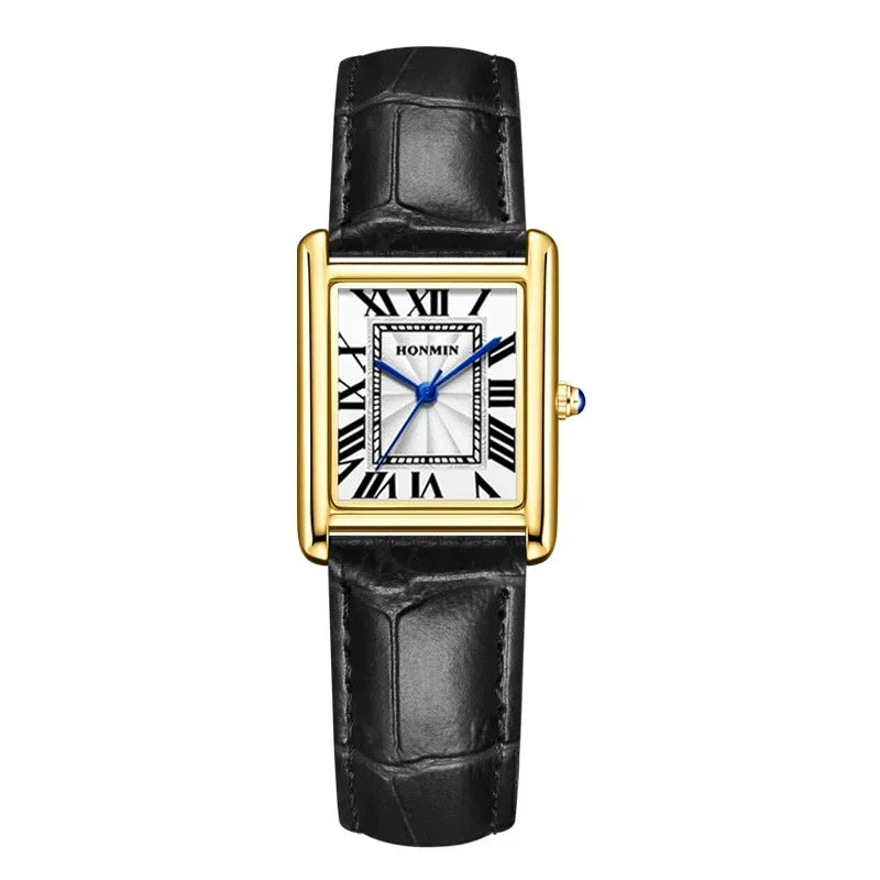 Luxury Couple's Watch Set for Women & Men | Elegant Leather Strap Quartz Wristwatch | Waterproof Iced Out Watch Style | 2026 New Fashion Gift | Caratix - CaratixJewelry